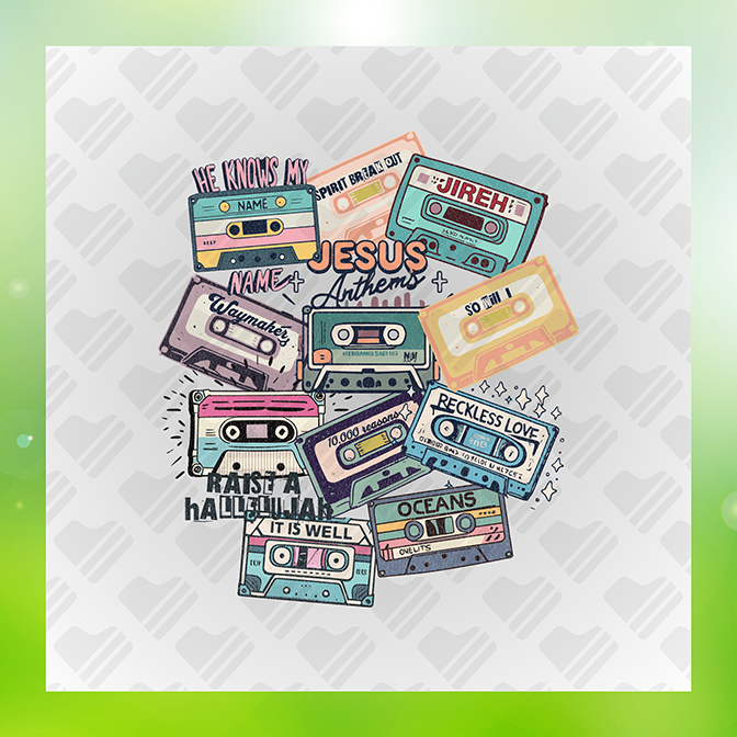 Lord Jesus Music Tape Sticker