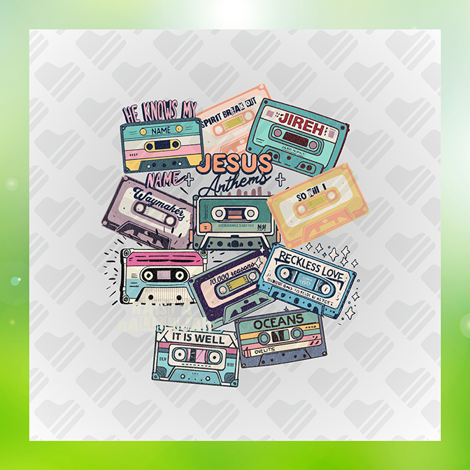 Lord Jesus Music Tape Sticker