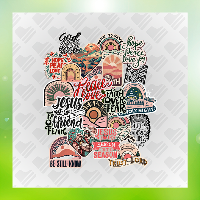 Peace Love Jesus Sticker