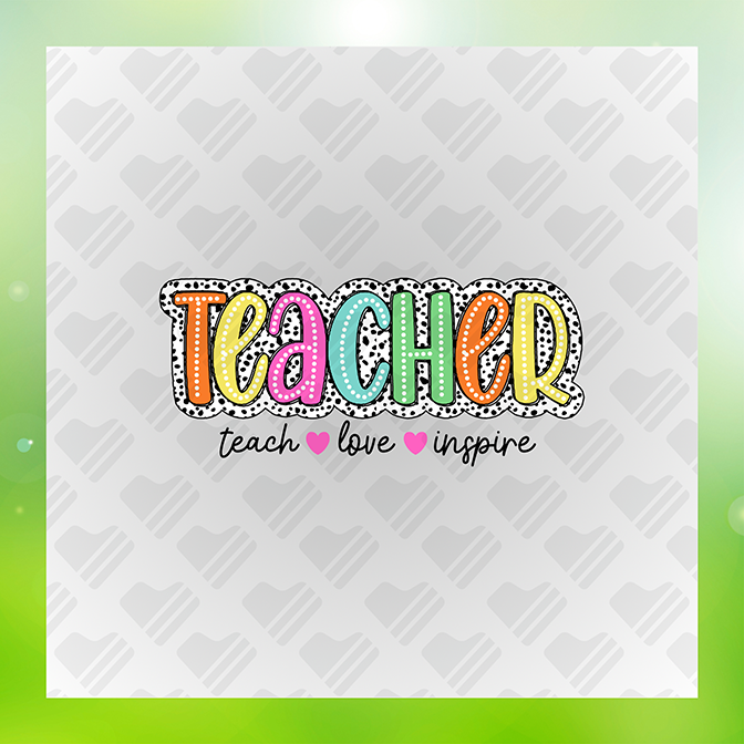 Teacher Love Inspire Teaching Sticker