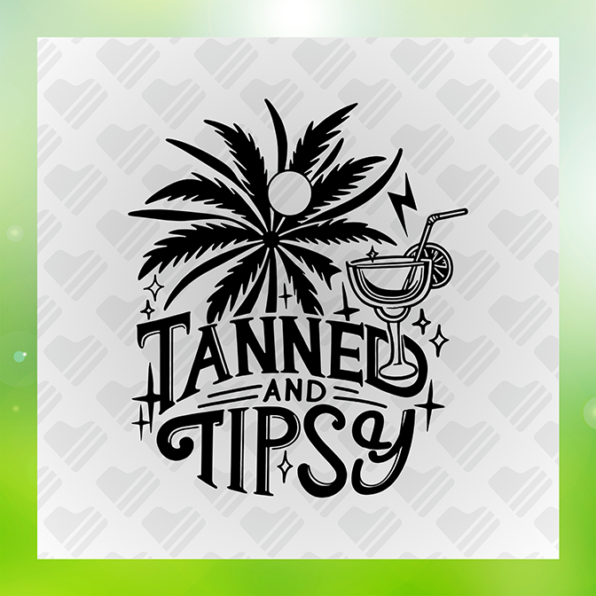 Tanned & Tipsy Summer Trip Sticker