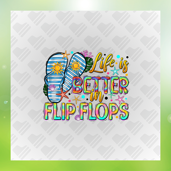 Life is Better Flip Flop / Summer Trip Sticker