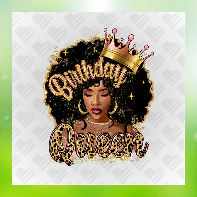 Glitter Look No Mess B-Day QueenSticker