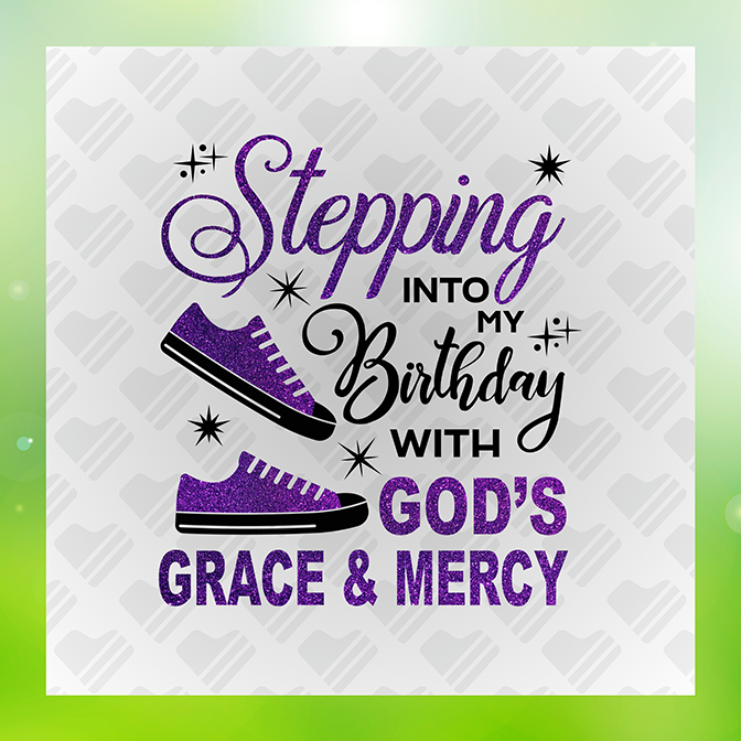 Glitter Look No Mess Into My B-day Birthday Sticker