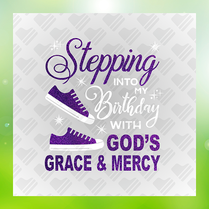 Glitter Look No Mess Into My B-day Birthday Sticker