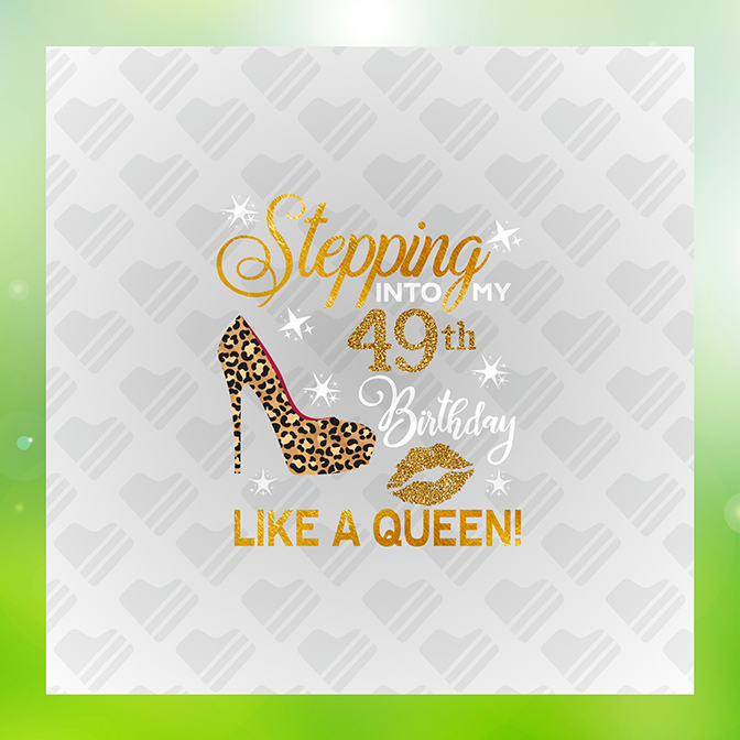 Glitter Look No Mess Into My 49th Birthday Sticker