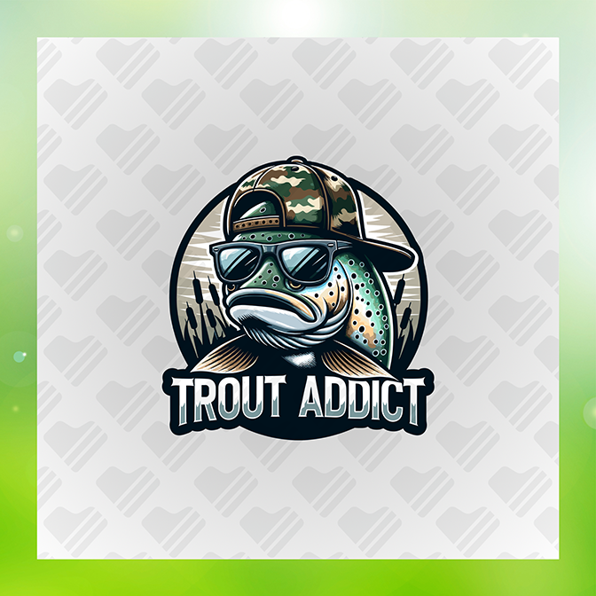 Trout Addict Fishing Sticker