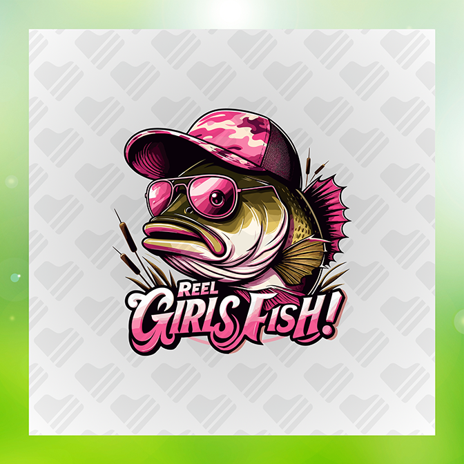 Reel Girl Fish Fishing Sticker