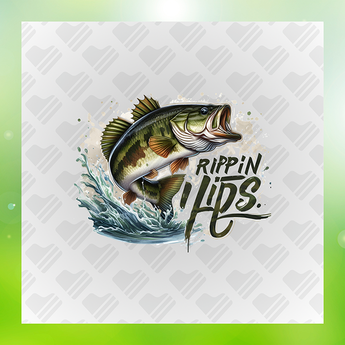 I Rippin Lip Fishing Sticker