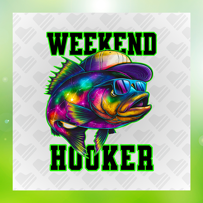 Weekend Hooker Ver. 2 Fishing Sticker