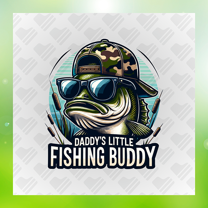 Daddy's Little Fishing Fishing Sticker