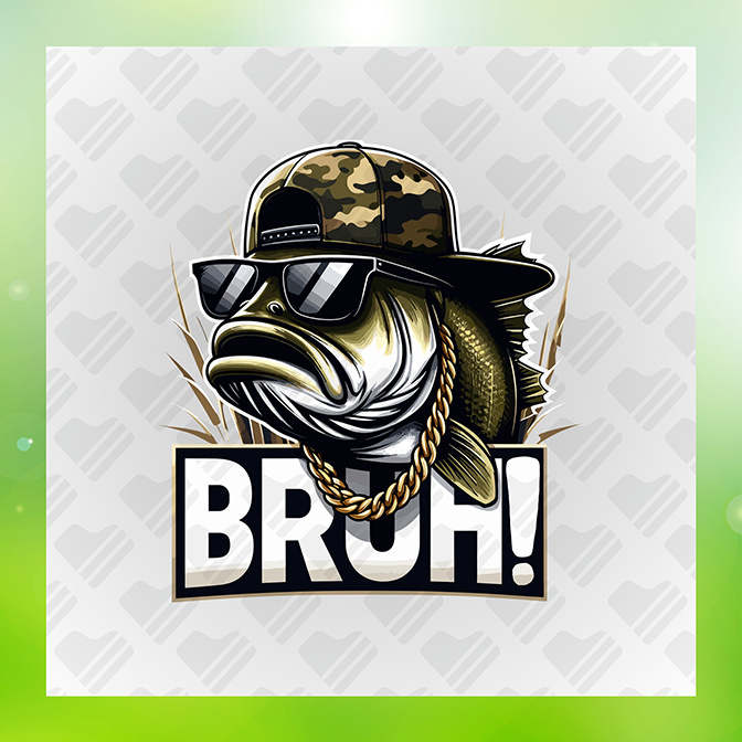 Bruh! Fishing Sticker