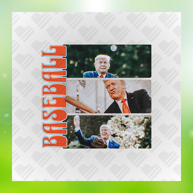 Baseball Trump Sticker