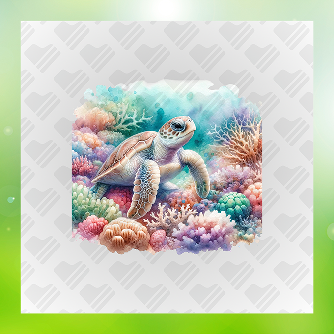 Turtle Coral Reef Turlte Sticker