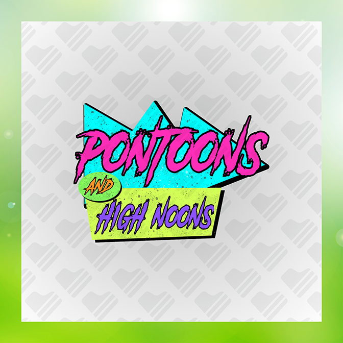 Pontoons High River Theme Sticker