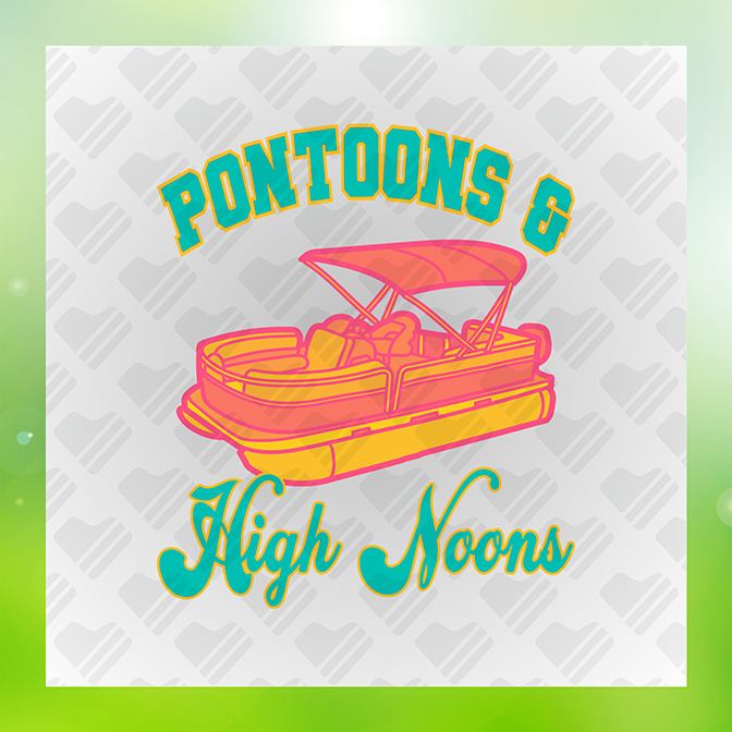 Pontoons River Theme Sticker