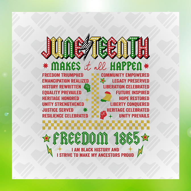 Juneteenth Make It All Happen v2 Sticker