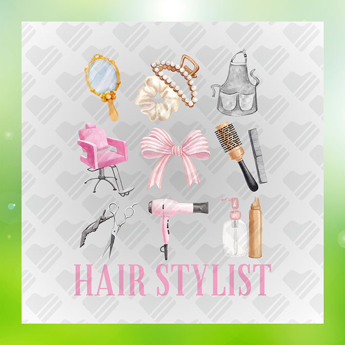 Hair Stylist Occupation Sticker