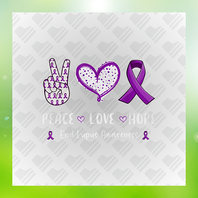 Peace Love Hope Lupus Sticker