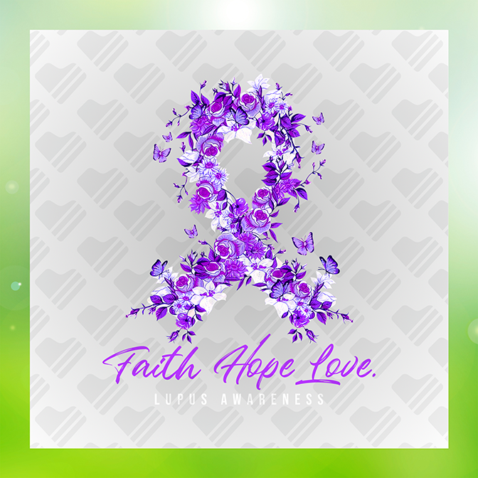 Faith Hope Love Lupus Sticker