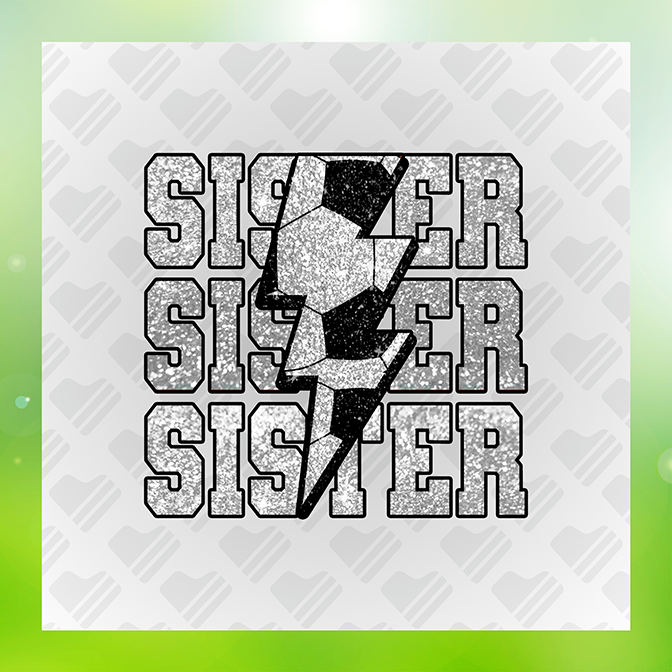 Glitter Look No Mess Mama Soccer Sticker