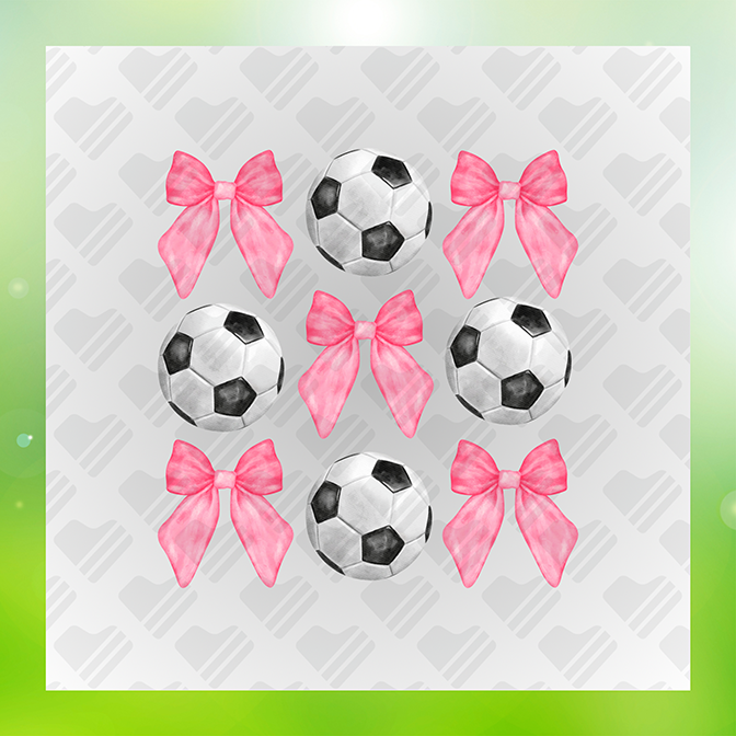 Pink Soccer Theme Soccer Sticker