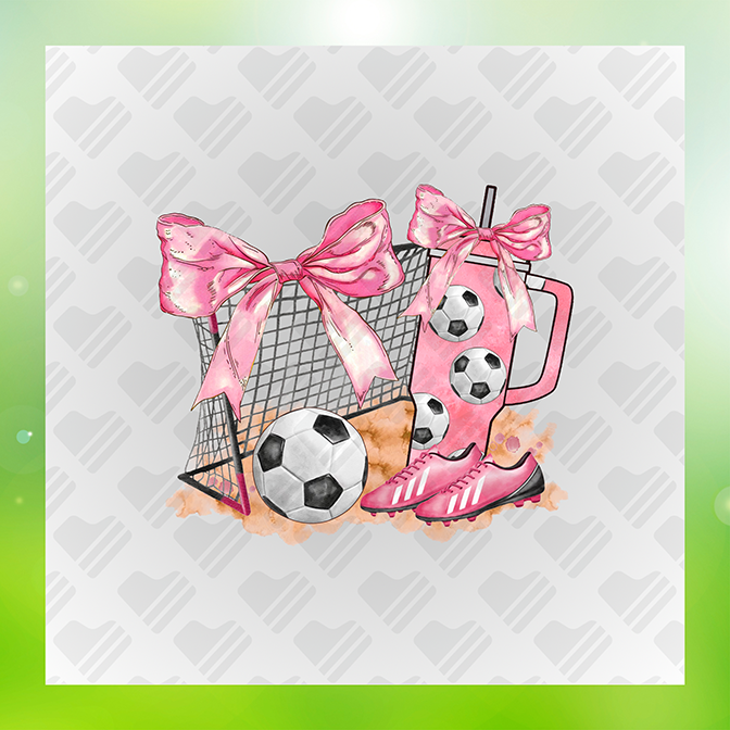 Pink Soccer Theme Ver.2 Soccer Sticker