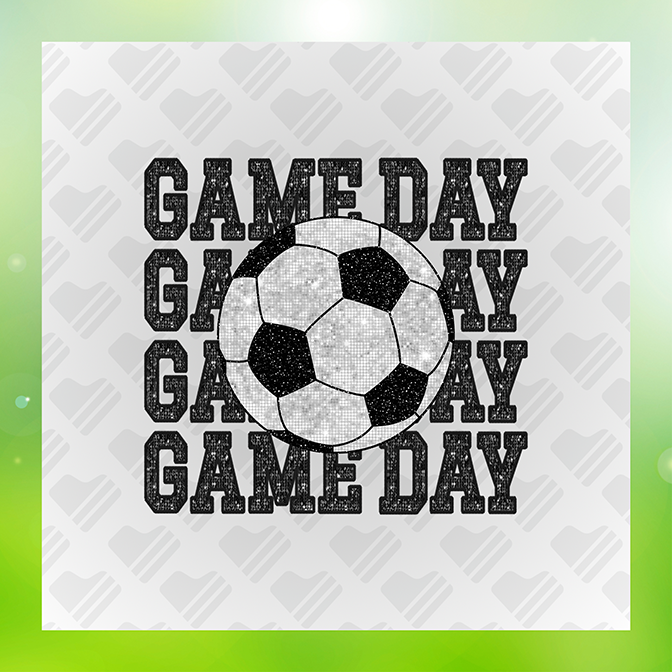 Glitter Look No Mess Game Day Soccer Sticker