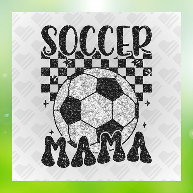 Glitter Look Soccer Mama v2 Sticker