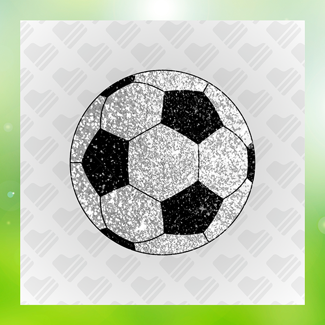 Glitter Look No Mesoccer Ball Soccer Sticker