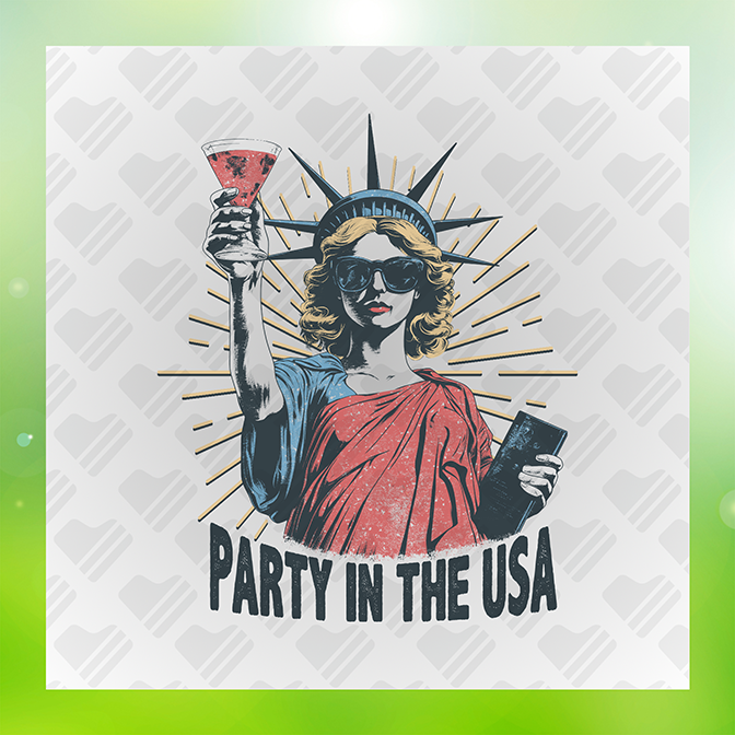 Party In The USA July 4th Sticker