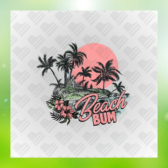 Beach Bum Sticker