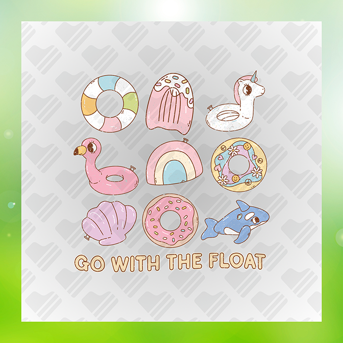 Go With The Float Summer Sticker