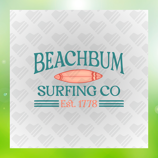 Beachbum Surfing Co Summer Sticker