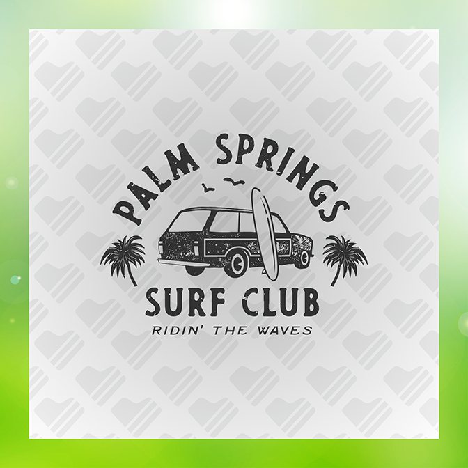 Palm Spring Surf Club Summer Sticker
