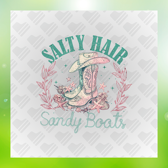 Salty Hair Summer Sticker