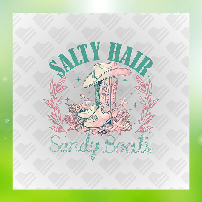 Salty Hair Summer Sticker