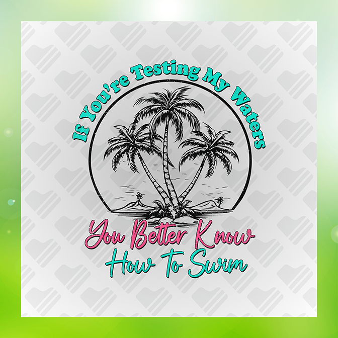 U Better Know How To Swim Summer Sticker