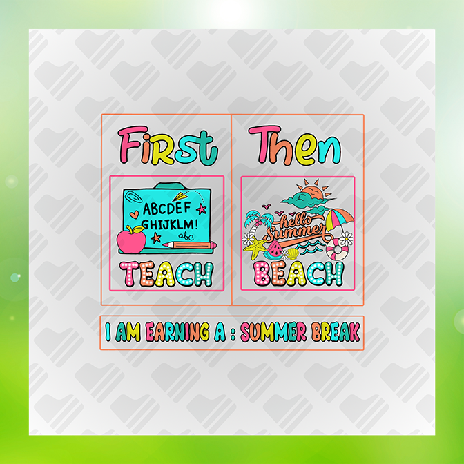 I Am Earning A Summer Break Summer Sticker