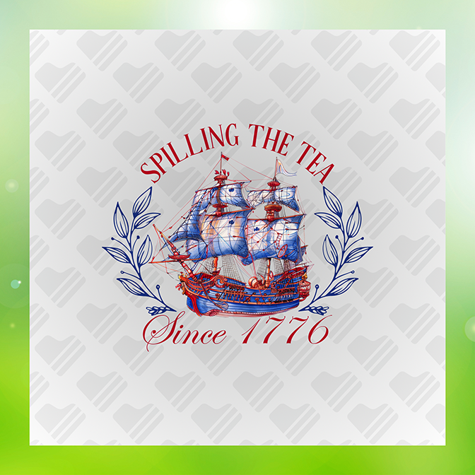 Spilling The Tea July 4th Sticker