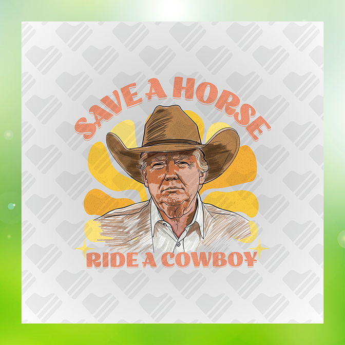 Save a Horse Ride A Cowboy Sticker