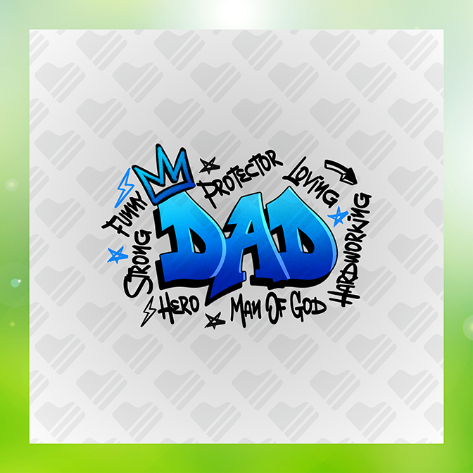 Dad A Man of God Sticker