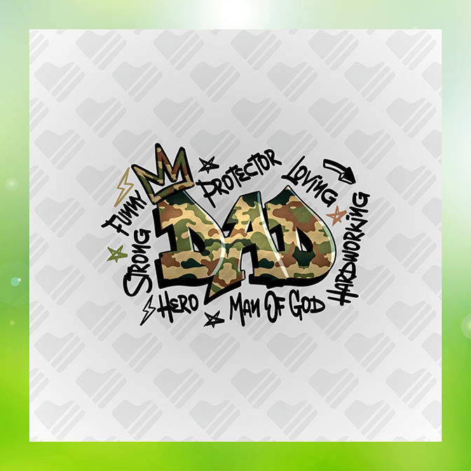 Dad A Man of God Sticker