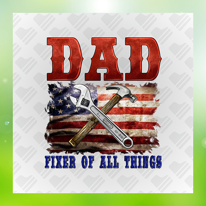 Dad Fixer of All Things Dad Sticker