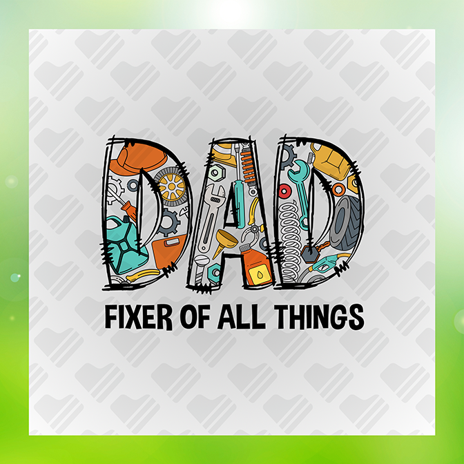 Dad Fixer of All Things Ver.2 Dad Sticker