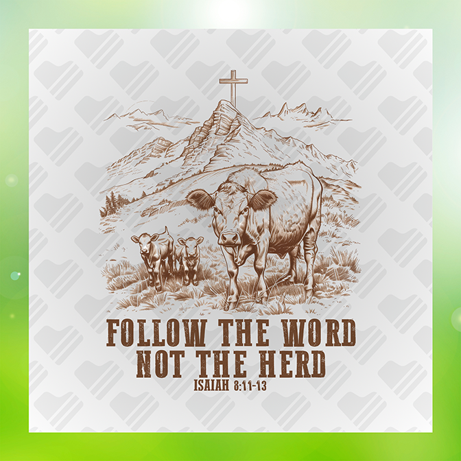 Follow The Word Not The Herd Sticker