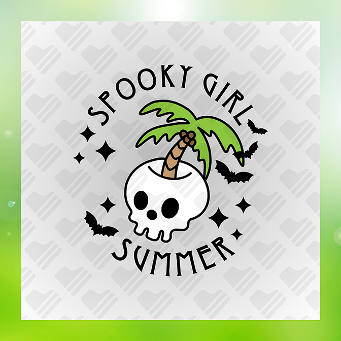 Spooky Girl Summer Summer Sticker