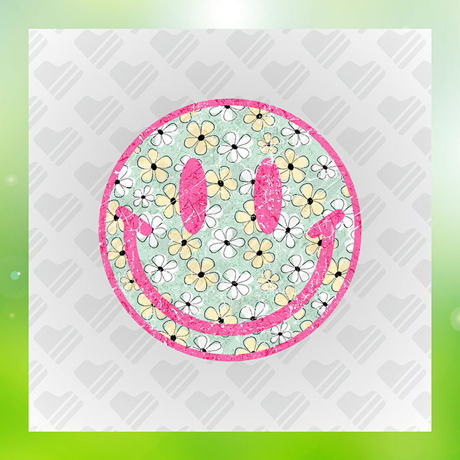 Flowery Emoji Summer Sticker