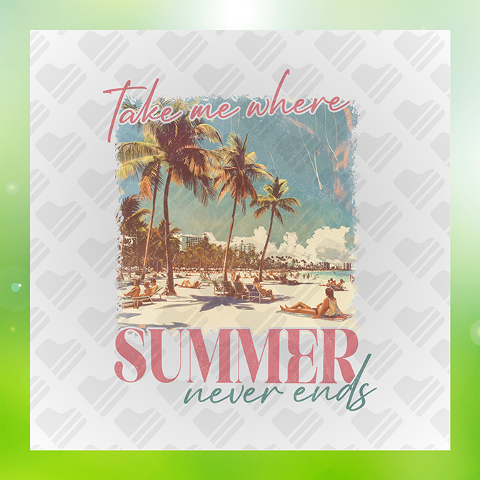 Summer Never End Summer Sticker