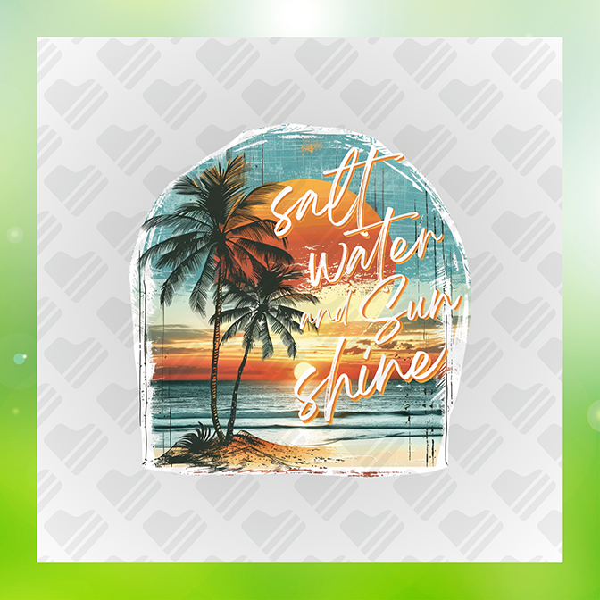 Salt Water & Sunshine Summer Sticker
